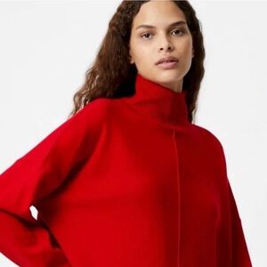 French‎ Connection Red Cowl Neck Oversized Babysoft Long Sleeve Sweater Sz M